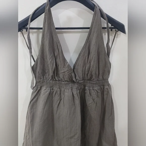 Summer dress dark olive green - Picture 3 of 5